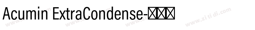 Acumin ExtraCondense字体转换